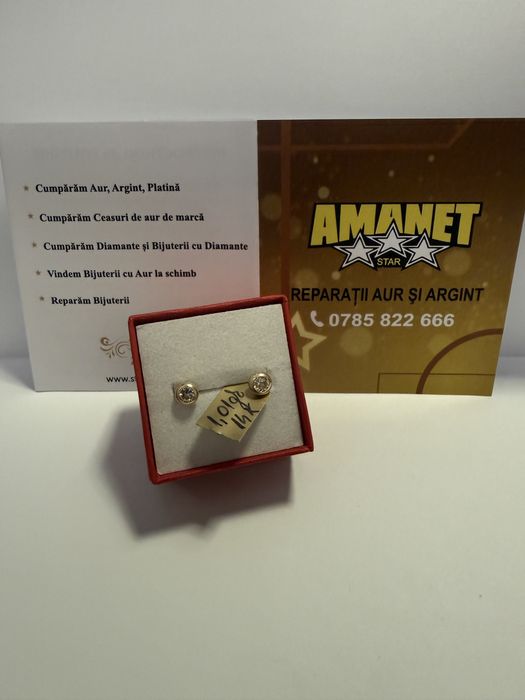 Cercei cu pietricica (vl) star amanet