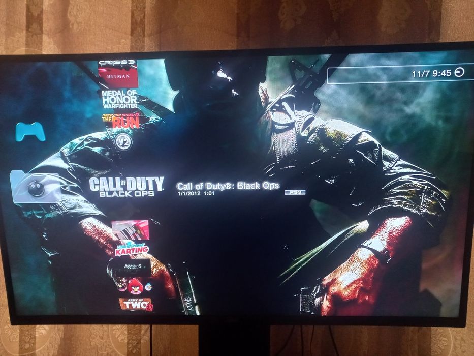 PS3 supper slim holati ideal 2 ta djoystik bor 40 o'yinlar yozilgan..