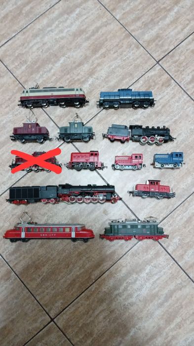 Lot locomotive cc trenulet electric scara HO