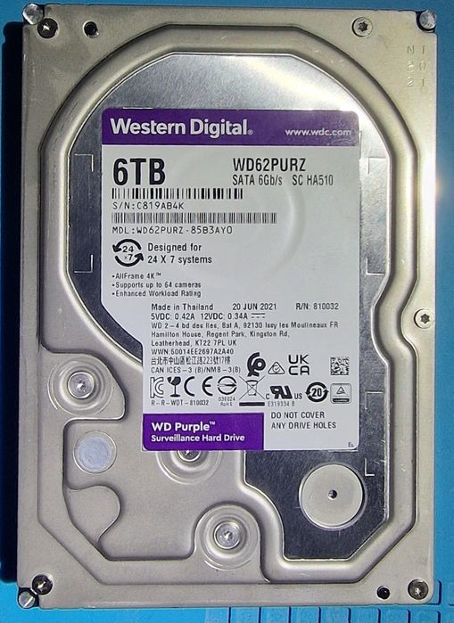 HDD WD 6TB purple