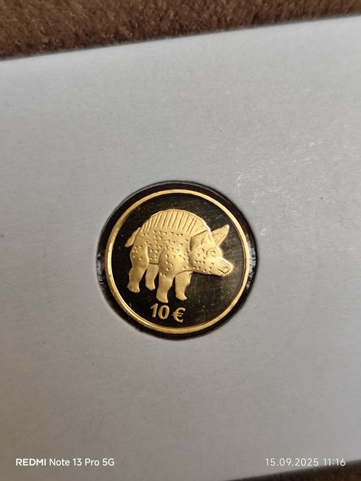 Златна монета "10 евро-2006" Глиганът от Тителберг (Люксембург)