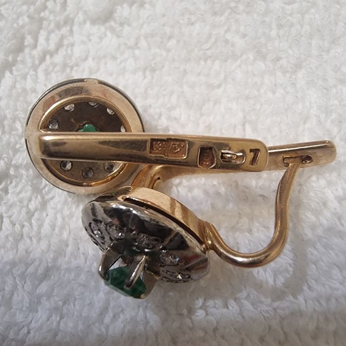 Золото серги СССР  отлични