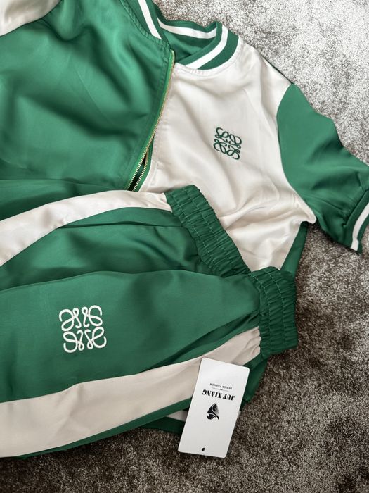 Сатенен зелен комплект