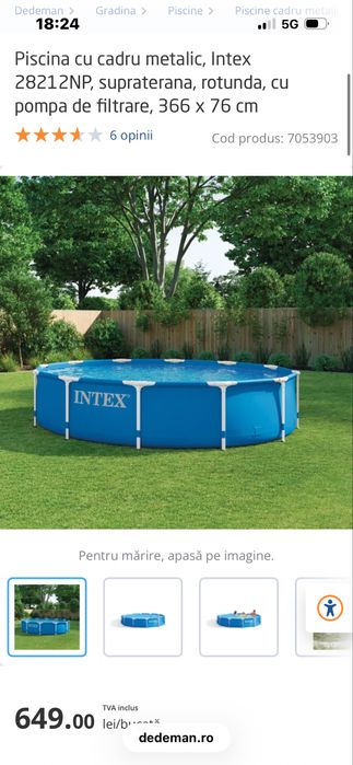 Piscina INTEX 3.66x76cm