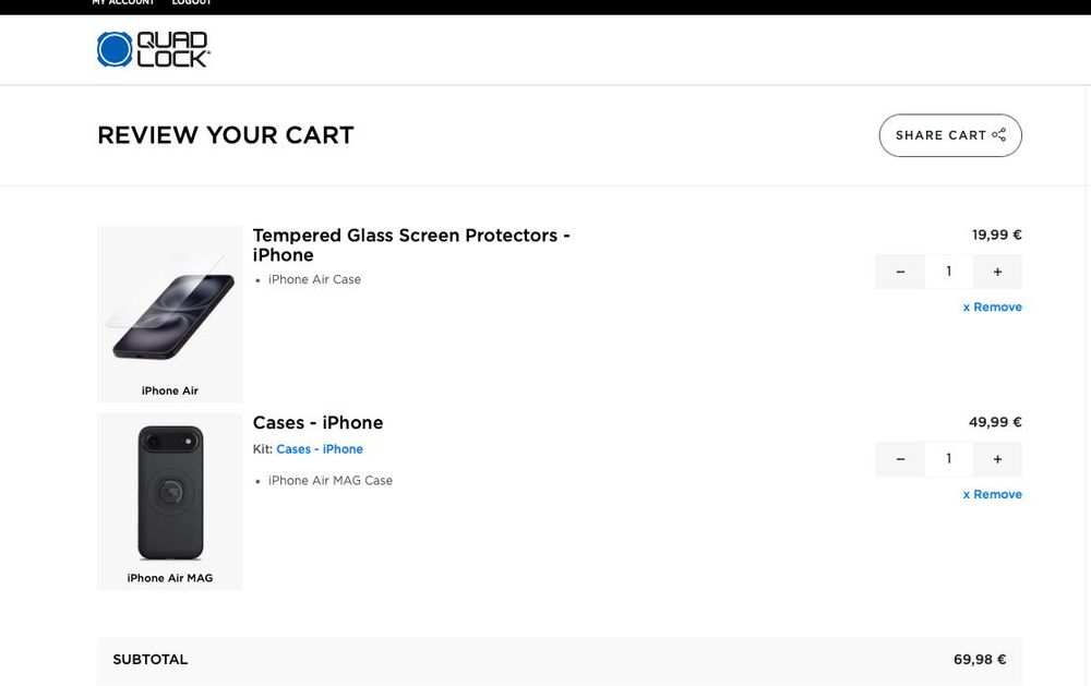 Vând Quadlock - iPhone Air MAG Case + Tempered Glass Screen Protector