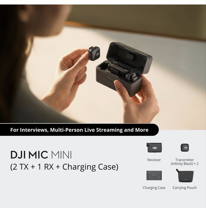 Микрофон Dji Mic Mini (2TX+1RX+зарядный case)