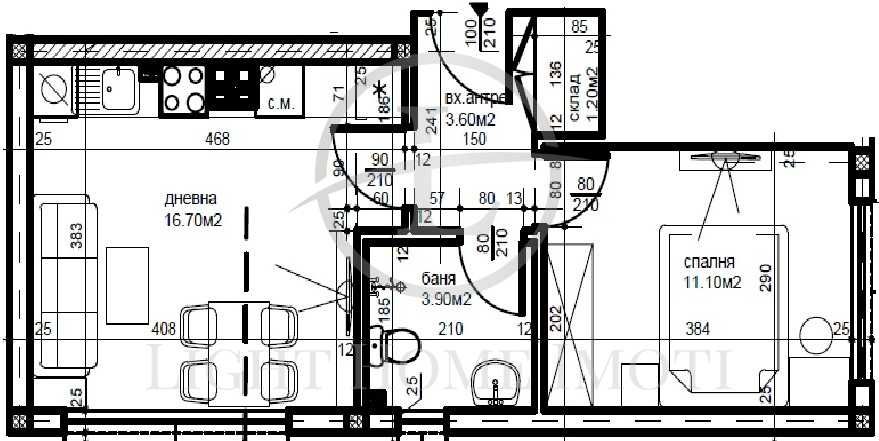 Продава се Двустаен апартамент в Пловдив, Прослав - 56 кв.м за 637 €/кв.м - Снимка #3