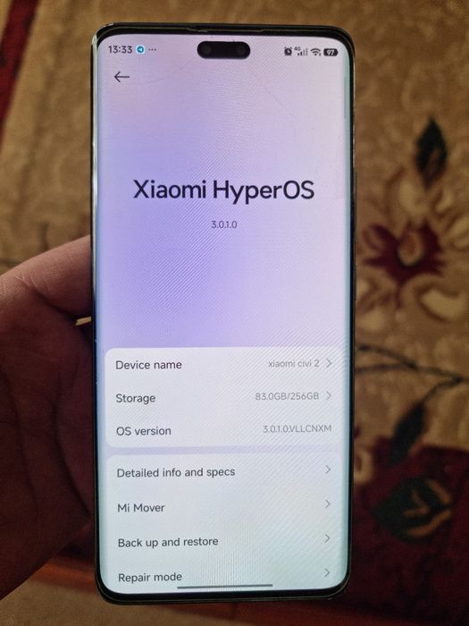 Sotiladi: Xiaomi Civi 2. 
Bu xiaomi 13 lite ga o'xshidi lekin bu boshq
