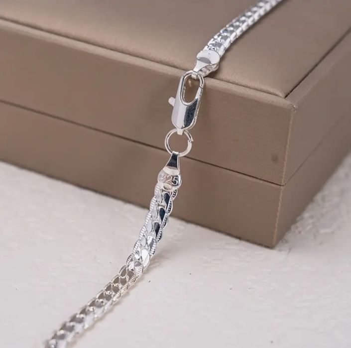 Серебряная цепочка и браслет