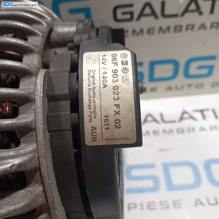 Alternator 140A Volkswagen Touran 2.0 TDI 2003 - 2010 Cod 06F903023FX [B4056]