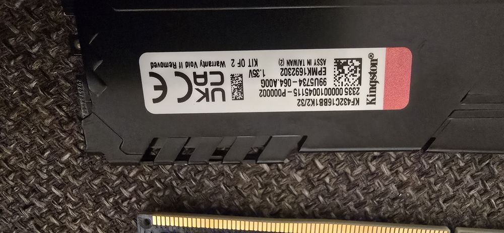 Memorie Ram Kingston Fury Beast Kit 32Gb ( 2 x 16Gb )Ddr4 3200 MHz CL16