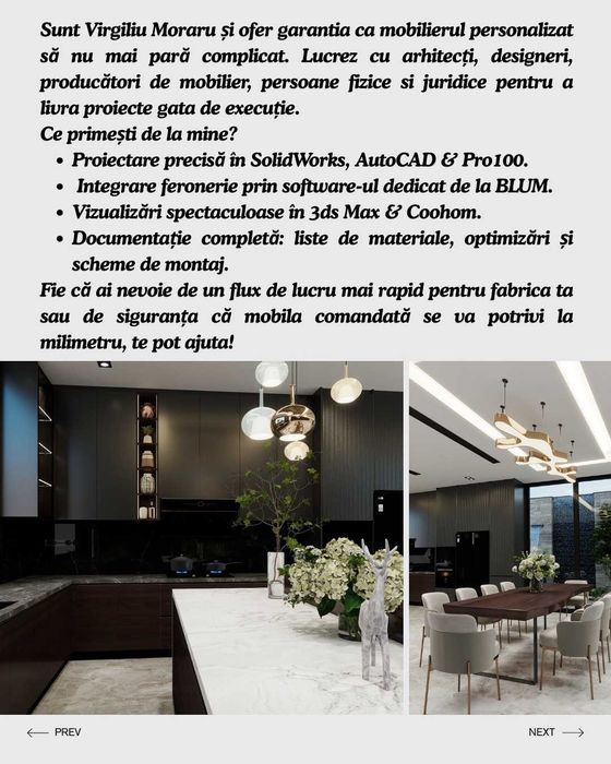 Proiectare Mobilier pe comandă