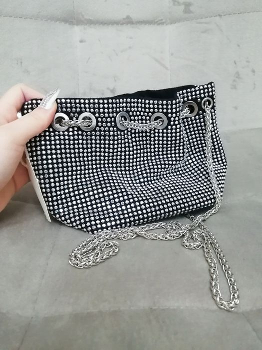 Сумка со стразами, вечерняя, праздничная
