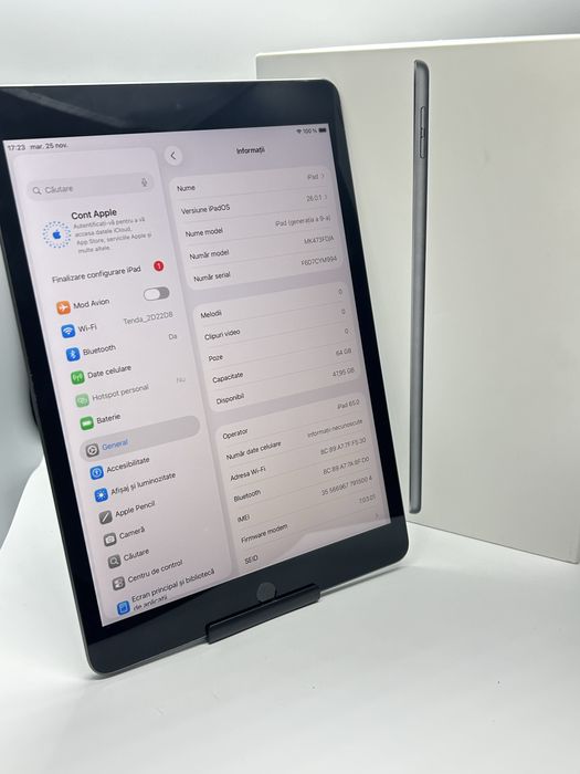Apple Ipad 9, 64Gb Wifi + Cellular, Stare Excelenta + Garantie