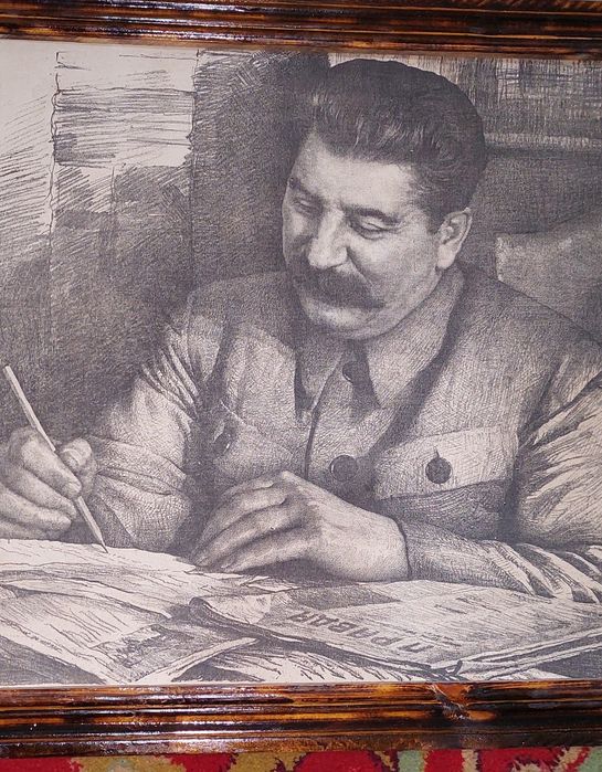 Картина И.В. Сталин. Материал бязь размер указан на фото.