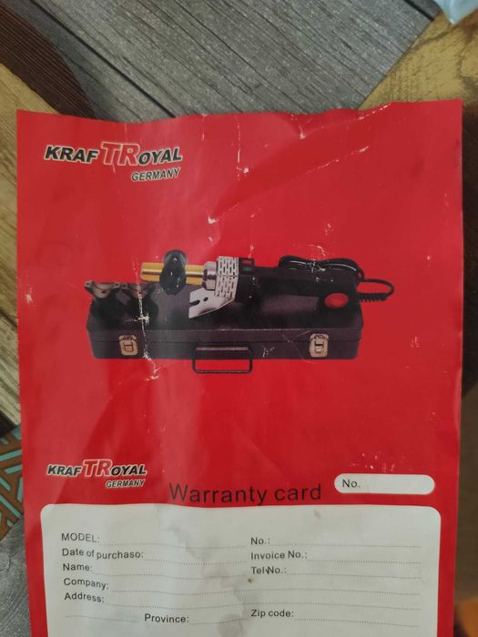 Поялник за полипропилен 20-32мм 2500W Kraft Royal - лепачка за ппр тръби