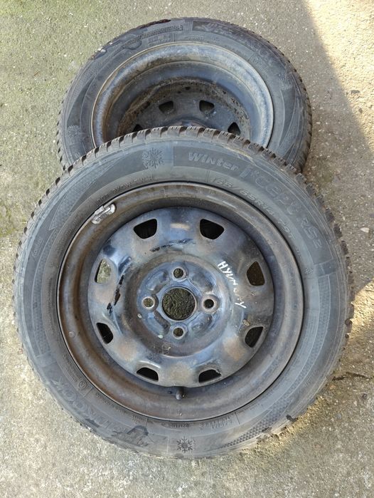 Jante 14' cu anvelope Hankook M+S