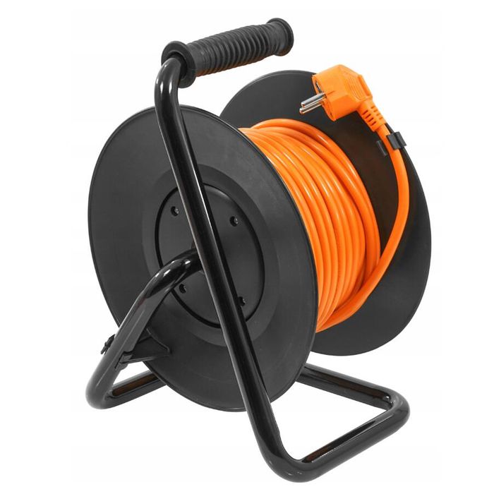 Rola prelungitor cablu cu cadru metalic, 25 metri 3 x 1 mm, Verke