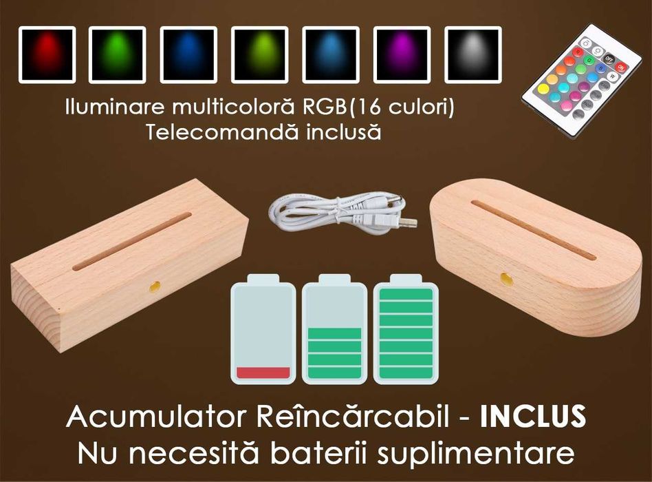 Lampa Led Personalizata – Rama Foto