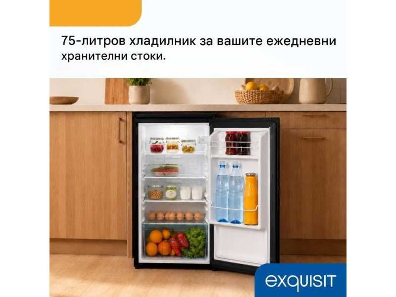 Мини Хладилник Exquisit KS585-V-091E - 75л, Черен