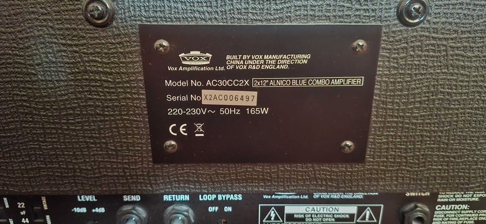 Лампов усилвател за китара Vox AC30CC2X с говорители Alnico 2x12" 30W