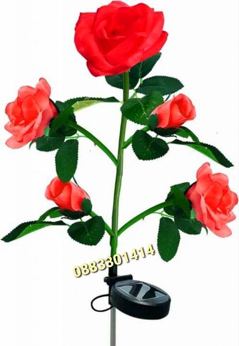 Соларна лампа Роза Водоустойчива