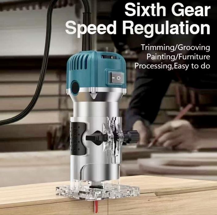 Мощен фрезер за дърво 800W – 30 000 об/мин – тример за ръбове
