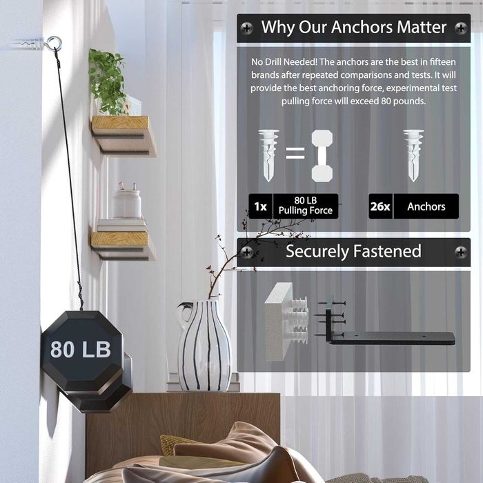 Suport polite, metalice pentru rafturi 15,20 sau 35x4cm, set de 2