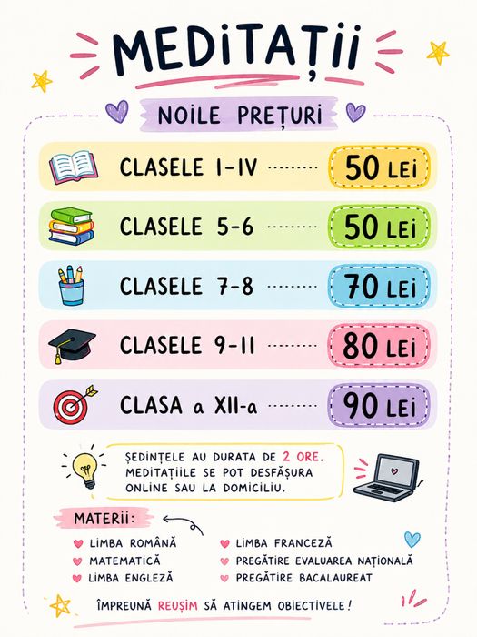 Meditatii clasele 1-12