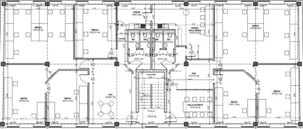 Etaj 2 integral birouri – 293,5 mp, Calea Dumbravii Sibiu, 12 €/mp