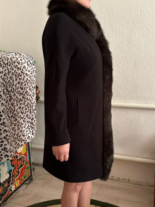 Кашимер пальто  воротник бобёр