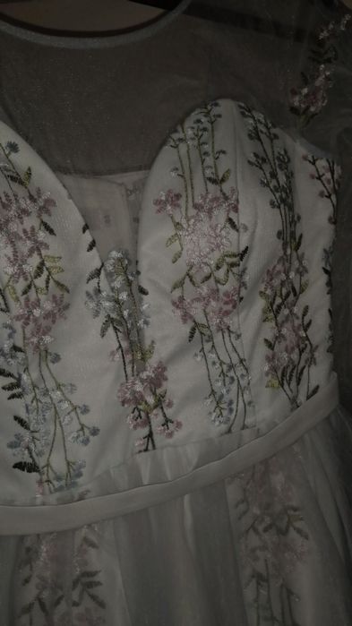 Вечернее голубое платье