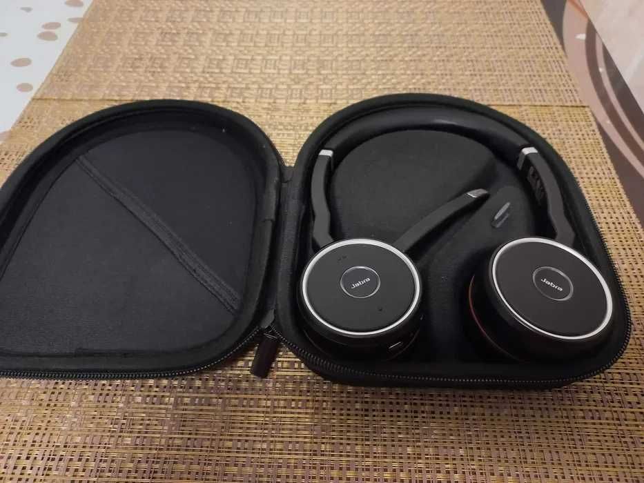 Casti JABRA Evolve 75 Bluetooth Noise Cancelling Tele Work cu Dongle