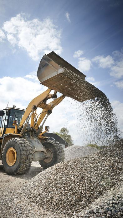 Amestec 0-16 beton nisip Balastru sorturi pietriș agregate  pământ