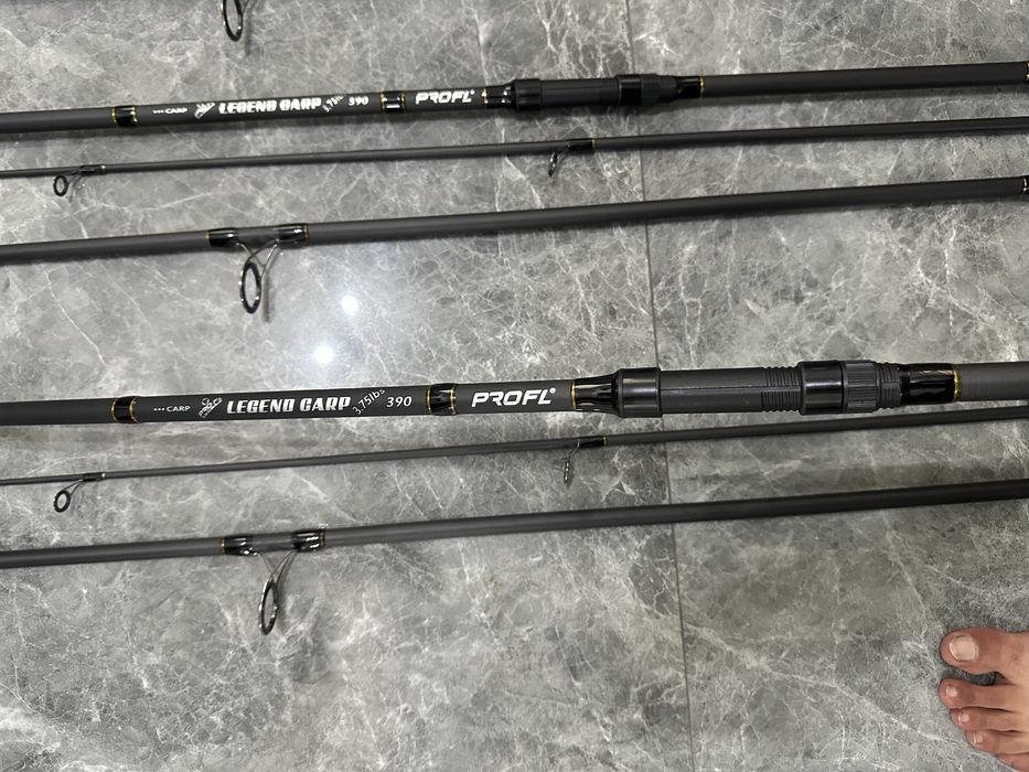 SET 4 Lansete FL LEGEND CARP 3.90 m 3.75 Lbs 3 tronsoane