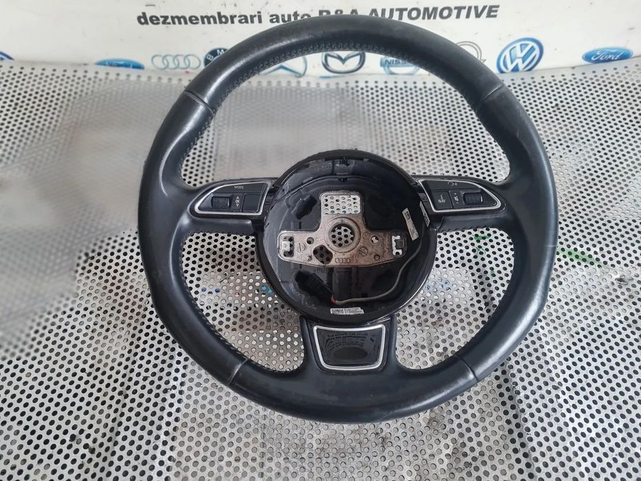 Volan Din Piele Cu Comenzi Airbag Rotund Audi A4 B8 Q3 Q5 A5 2.0 Tdi Euro 5 Cod Motor CJC Cutie Aut