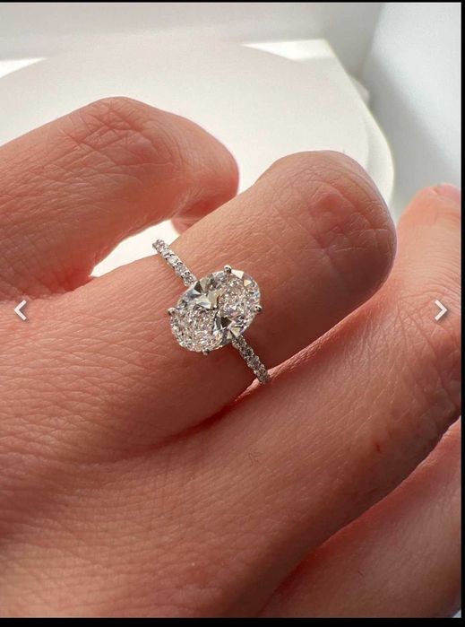 Inel logodna aur alb 14 kt. cu diamant 1.19ct. tw. (lab-grown)