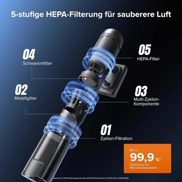 Нова Безжична Вертикална Прахосмукачка Roborock H60 Hub Ultra, 2 години Гаранция, LED, До 90 минути Работа