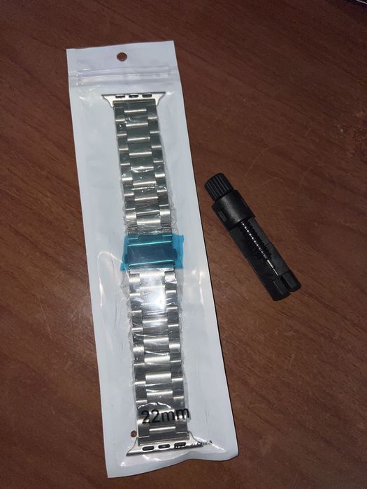 Ремешок Apple watch 22mm стальной серебристый