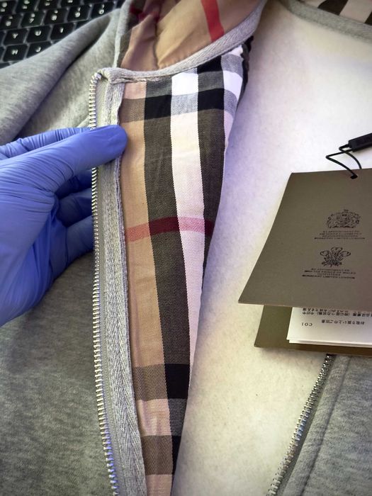 Hanorac Burberry Gray Zip Up