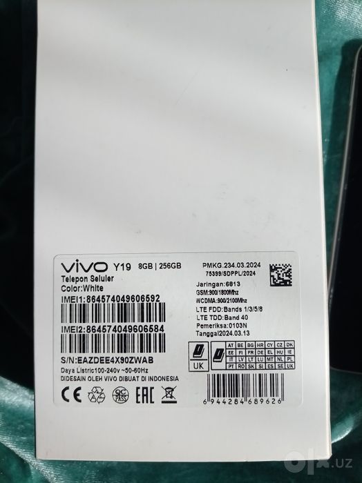 Smartfon VIVO y 19 8/256