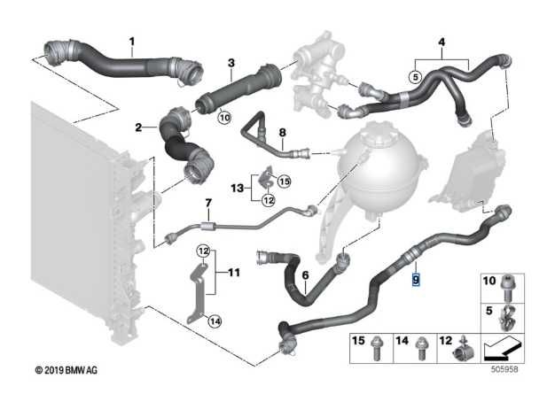 Воден Маркуч За БМВ Х3 Г01 Х4 Г02 С Двигател Б57 BMW X3 G01 X4 G02 B57 Engine