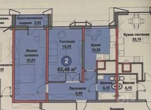 Продается 2/8/15 62,48м2 в ЖК Regnum Plaza, ор-р: Сайрам