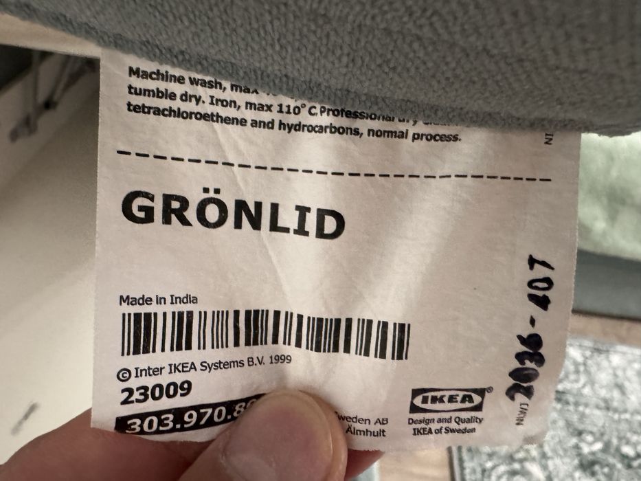Canapea Ikea, 3 locuri + șezlong (chaise-longue)