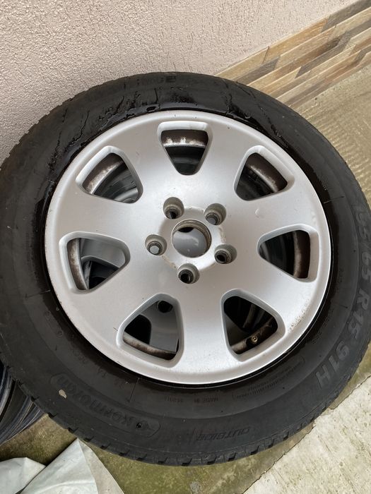 Jante vw audi 5x112 r15 anvelope 195 65 r15, scu ter, oglinzi stopuri