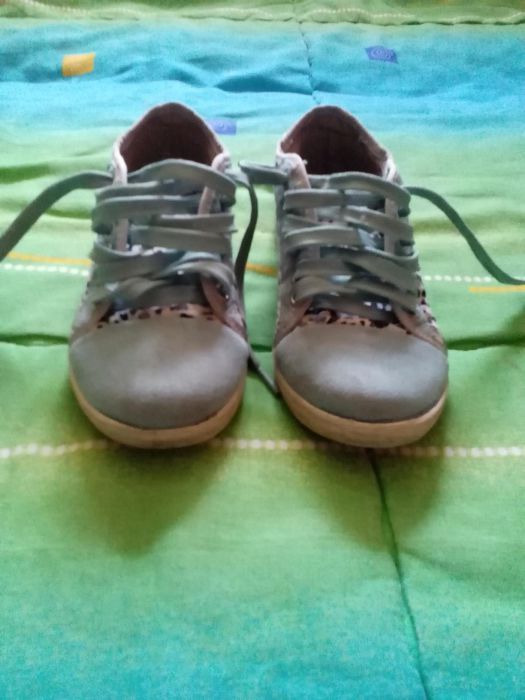 Детски кецове ест.кожа и плат