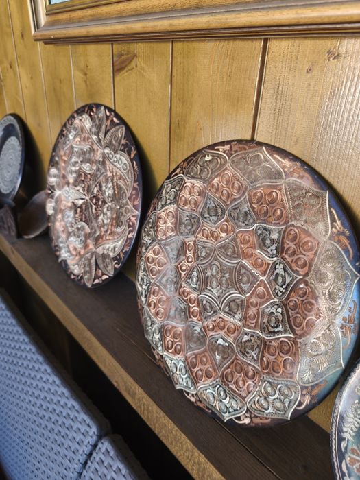 Farfurie Decorativa din cupru și bronz