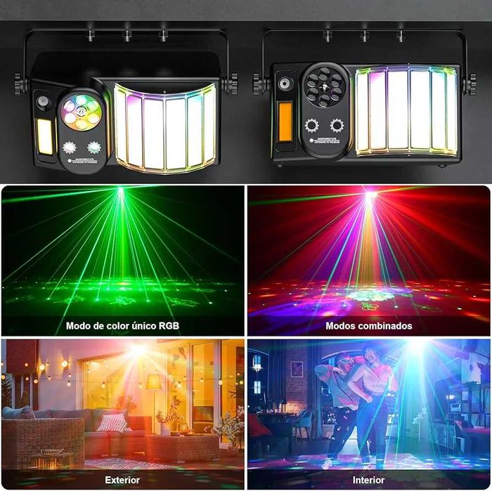 Lumini de scena/DJ/nunta stroboscop cu laser 5 in 1 cu telecomanda