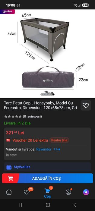 Patut/ țarc pliabil copii