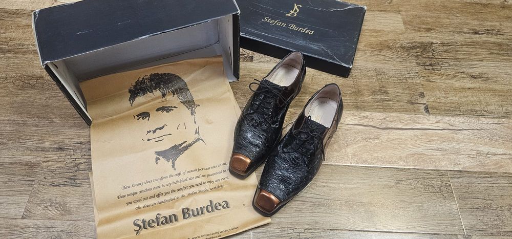 Pantofi de lux Stefan Burdea realizați pe comandă, mărimea 41